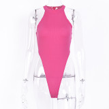 Solid Sexy Sleeveless Bodysuits BLG-930741A