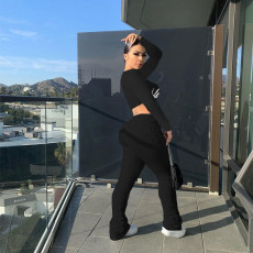 Skull Hand Print Long Sleeve Two Piece Pants Set CXLF-8084