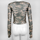 Camouflage Long Sleeve Top BLG-770010