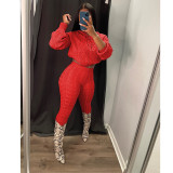 Solid Color Knit Sweater Two Piece Set GCNF-0193