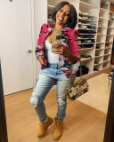 Casual Camo Print Long Sleeve Blazer  ZDF-31252
