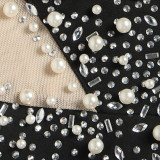 Sexy See Through Splicing Hot Drilling Romper NY-2582