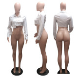Fashion Solid Long Sleeve Shirts GCNF-0198
