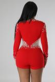 Sexy See Through Splicing Hot Drilling Romper NY-2582