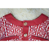 Fashion Vest+Long Sleeve Cardigan+Skirts 3 Piece Set YF-10293