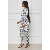 Casual Letter Print Zipper Jumpsuit ASL-6617