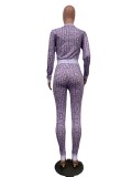 Fashion Print Long Sleeve Two Piece Pants Set ORY-5237