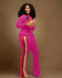Casual Sport Zipper Coat And Straight Pant Two Piece Set WAF-77495236