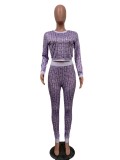Fashion Print Long Sleeve Two Piece Pants Set ORY-5237
