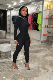 Solid Color Casual Sports Bodysuit And Tight Pant Two Piece Sets CM-8641