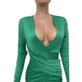 Sexy Deep V Neck Split Evening Dress LSD-83156