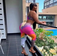 Fashion Print Tank Top And Tight Pant Two Piece Set WMEF-20808