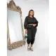 Casual Solid O Neck Short Sweatshirt And Sport Pant Two Piece Set DDF-88189