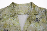 Print Long Sleeve Shirts And Skirt Two Piece Sets YF-9731