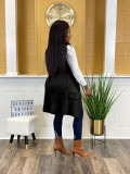 Casual Solid Color Cardigan Sleeveless Knitted Vest TR-1234