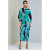 Casual Fashion Print Maxi Dress YF-10307