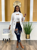 Casual Solid Color Cardigan Sleeveless Knitted Vest TR-1234