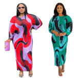 Casual Fashion Print Maxi Dress YF-10307