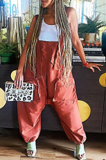 Casual Solid Color Sling Haren Jumpsuit MK-3138