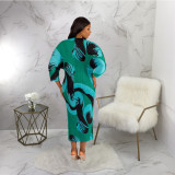 Casual Fashion Print Maxi Dress YF-10307