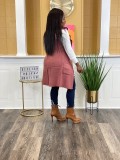 Casual Solid Color Cardigan Sleeveless Knitted Vest TR-1234