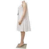 Plus Size Sexy Loose Sling Midi Dress NNWF-7563