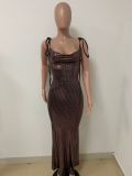 Sexy Sleeveless Backless Sling Evening Dress LSD-83164