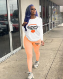 Casual Print Long Sleeve Two Piece Pants Set SHD-9401