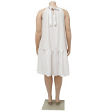 Plus Size Sexy Loose Sling Midi Dress NNWF-7563