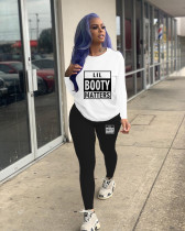 Casual Print Long Sleeve 2 Piece Pants Set SHD-9405