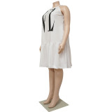 Plus Size Sexy Loose Sling Midi Dress NNWF-7563