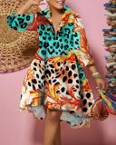Fashion Print Big Swing Shirt Dress GSRX-7012