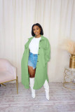Casual Loose Cardigan Double-Faced Fleece Long Jacket TK-6262