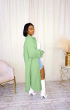 Casual Loose Cardigan Double-Faced Fleece Long Jacket TK-6262