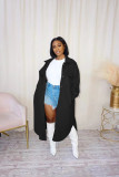 Casual Loose Cardigan Double-Faced Fleece Long Jacket TK-6262