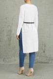 Fashion Solid Irregular Long Sweater Tops FSXF-75