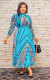 Print Long SLeeve Big Swing Dress XHXF-8655
