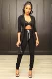 Solid Color Slim Slim Blazer Top Jacket XMY-9396
