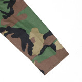 Camo Print Big Pocket Lapel Coat SH-390420