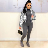 Hot Stamping Long Sleeve Down Jacket ZSD-0515