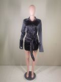 Sexy Bandage Solid Color  Mini Dress BS-1326