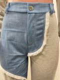 Plus Size Fashion Color Blocking Hooded Sweatshirt Two Piece Pants Set JH-322