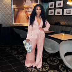 Fashion Solid Color Long Sleeve Pant Blazer Suits HNIF-095