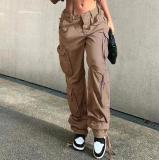 Casual Pocket Cargo Pants XCFF- 13156