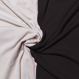 Fashion Color Blocking Hollow Out Slim Maxi Dress HNIF-004