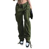Casual Pocket Cargo Pants XCFF- 13156