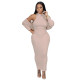Solid Color Vest Dress And Crop Coat Two Piece Set YIM-285