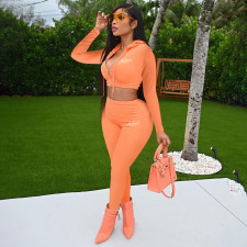 Casual Sport Hoodies Pant Two Piece Set XMF-181