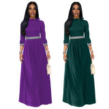 Fashion Elegant 3/4 Sleeve Maxi Dress XHSY-19485