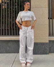 Casual Solid Color Drawstring Pant MA-Y532